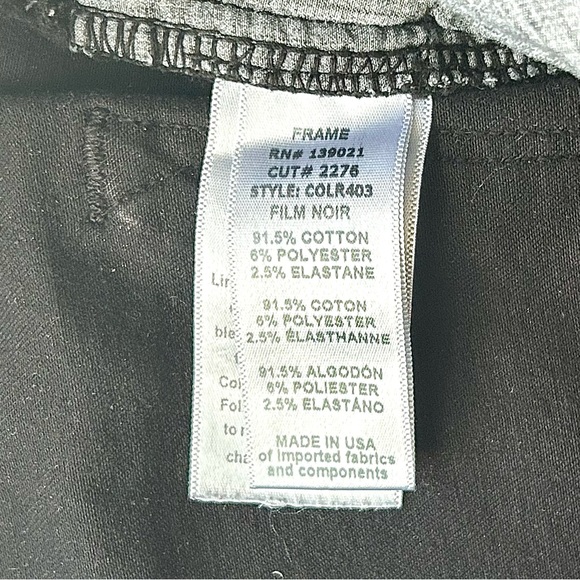 🍂NWT Frame Women’s Black Le Skinny de Jeanne Jeans Size: 27 - Picture 9 of 12